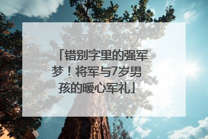 错别字里的强军梦！将军与7岁男孩的暖心军礼