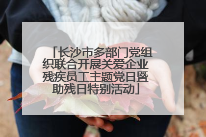 长沙市多部门党组织联合开展关爱企业残疾员工主题党日暨助残日特别活动