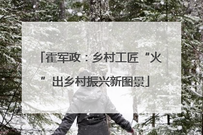 霍军政：乡村工匠“火”出乡村振兴新图景