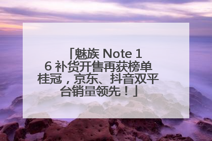 魅族 Note 16 补货开售再获榜单桂冠，京东、抖音双平台销量领先！