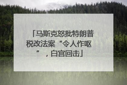 马斯克怒批特朗普税改法案“令人作呕”，白宫回击