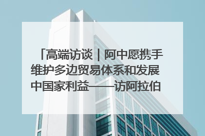 高端访谈｜阿中愿携手维护多边贸易体系和发展中国家利益——访阿拉伯议会议长亚马希