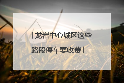 龙岩中心城区这些路段停车要收费