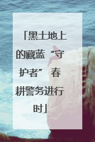 黑土地上的藏蓝“守护者” 春耕警务进行时