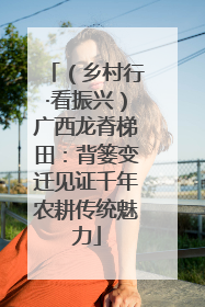 （乡村行·看振兴）广西龙脊梯田：背篓变迁见证千年农耕传统魅力