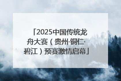 2025中国传统龙舟大赛（贵州·铜仁·碧江）预赛激情启幕