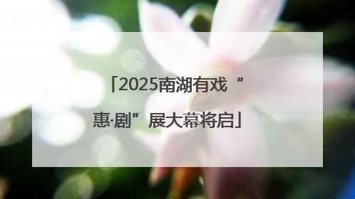 2025南湖有戏“惠·剧”展大幕将启