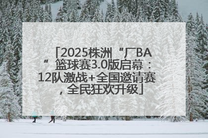 2025株洲“厂BA”篮球赛3.0版启幕：12队激战+全国邀请赛，全民狂欢升级