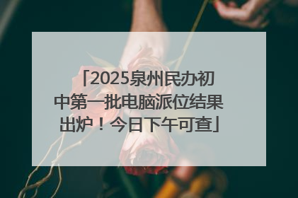2025泉州民办初中第一批电脑派位结果出炉！今日下午可查