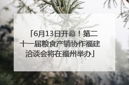 6月13日开幕！第二十一届粮食产销协作福建洽谈会将在福州举办