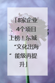 8家企业、4个项目上榜！东城“文化出海”能级再提升