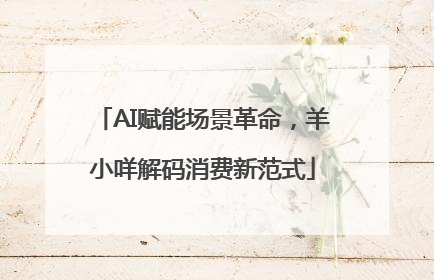 AI赋能场景革命，羊小咩解码消费新范式