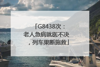 G8438次：老人急病就医不决，列车果断施救