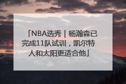 NBA选秀｜杨瀚森已完成11队试训，凯尔特人和太阳更适合他